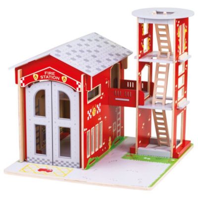 Bigjigs Toys, Wooden City Fire Station Playset