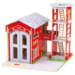 Bigjigs Toys, Wooden City Fire Station Playset