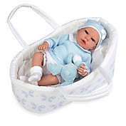 Ann Lauren Dolls 15&quot; Baby Doll with Blue Butterfly Bassinet