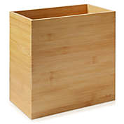 Bamboo Waste Basket - Narrow Trash Can for Office, Bedroom, Bathroom