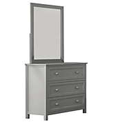 Hillsdale Furniture Hillsdale Kids and Teen Schoolhouse 4.0 3 Drawer Chest and Mirror, Gray