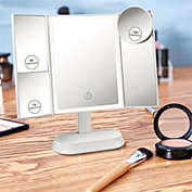 Glam Hobby Led Lighted Mirror w/ Magnifying Portable