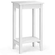 Hivago 2-Tier Nightstand End Side Wooden Legs Table for Bedroom