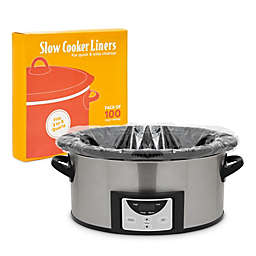 Okuna Outpost Slow Cooker Liners, Regular Size Clear Plastic Bags?for Cooking (13x21 In, 100 Pack)