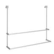 Smedbo No Drill Double Towel Rail For Shower Glass