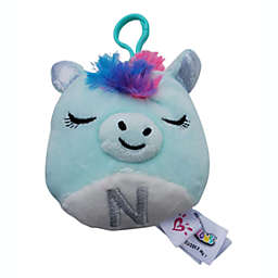 Scented Squishmallows Justice Exclusive Crystal the Unicorn Letter "N" Clip On Plush Toy