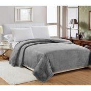 Ultra Lush Soft & Cozy Popcorn Textured Microplush Blanket Queen Size (86" x 86") - Grey