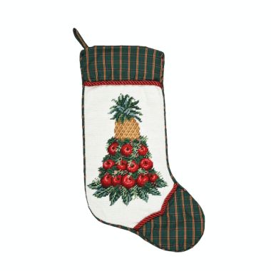 C&F Home Colonial Williamsburg Apple Cone Needlepoint Stocking. View a larger version of this product image.