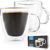 Zulay Kitchen Clear Glass Espresso Cups Set of 2 - 5.4oz