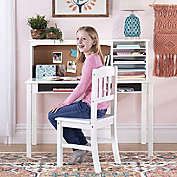 Guidecraft White Children&#39;s Media Desk and Chair Set