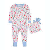 Sleep On It Infant Girls Scribble Hearts Zip-Front Coverall Pajama