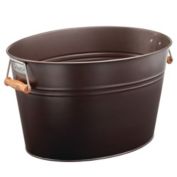 mDesign Metal Beverage Tub & Ice Holder
