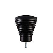 Evergreen Ridged Cone Interchangeable Finial, Black- 3x2.25x2.25 in Durable Hardware for Flags