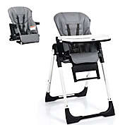 Slickblue 4 in 1 High Chair Booster Seat with Adjustable Height and Recline-Gray