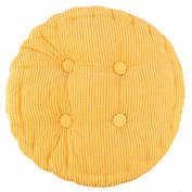 PiccoCasa Pain Relief Seat Cushion Pillow, Corduroy Home Office Round Shaped Sofa Floor Chair Seat Cushion Pad, 15.7" Dia Yellow