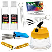 Master Airbrush Deluxe Airbrush Cleaning Kit - Includes a 3 in 1 Airbrush Clean Pot, 2 - 4oz Bottles of Cleaning Solution & Cleaning Tool Kit