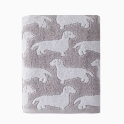 Free Shipping Gray Great Dane In Tub Embroidered Hand Towels