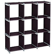 Inq Boutique Multifunctional Assembled 3 Tier 9 Compartment Storage Shelves Closet Organizer