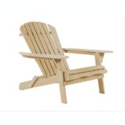 Vanity Krafters Mongo Natural Oak Wood Folding Adirondack Chair