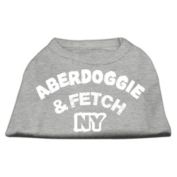 Mirage Pet Products Aberdoggie NY Screenprint Shirt Grey XXL - 18" L