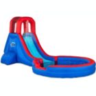 Alternate image 0 for Sunny & Fun Inflatable Single Ring Water Slide Park - Heavy-Duty for Outdoor Fun - Climbing Wall, Slide & Deep Pool - Easy to Set Up & Inflate with Included Air Pump & Carrying Case - Blue