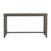 Besthom Shades Of Gray 65.5 In. Narrow Rectangle Distressed Gray Wood Dining Table (Seats 6)