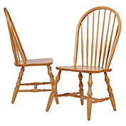Besthom Andrews Distressed Light Oak Side Chair (Set of 2)