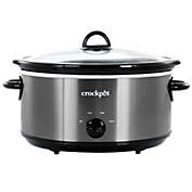 Classic 6 Quart Oval Slow Cooker in Black Stainless Steel With Stoneware Crock