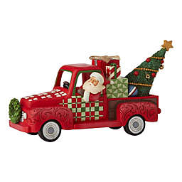 Jim Shore Country Living Santa in Red Truck Christmas Figurine 6007443