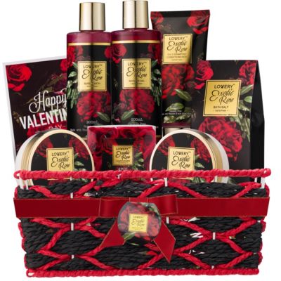 Spa Gifts for Women, Bath and Body Gift Set, Exotic Rose Gift Basket
