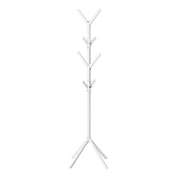 Contemporary Home Living 70.25" Matte White Industrial Style Metal Coat Rack