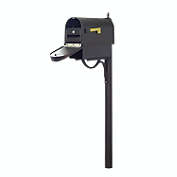 Special Lite Products Company Classic Curbside Mailbox With Newspaper Tube, Locking Insert And Richland Mailbox Post