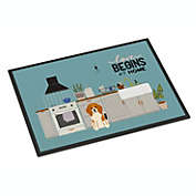 Caroline&#39;s Treasures Tricolor Beagle Kitchen Scene Indoor or Outdoor Mat 24x36 36 x 24