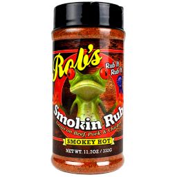 Robs Smokin Rub Smokey Hot BBQ Rub Seasoning 11.7 Oz Best on Beef Pork & Chicken