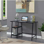 Convenience Concepts Designs2Go Trestle Wood Metal Desk, Black