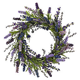 Nearly Natural 4785 Lavender Wreath, 20-Inch, Purple