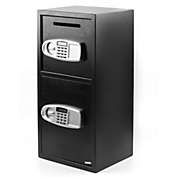 Inq Boutique Double Door Iron Office Security Lock Digital Cash Gun Safe Depository Box