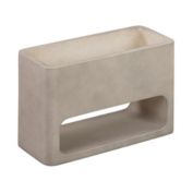 Armen Living Sunstone Indoor Or Outdoor Planter In White Concrete