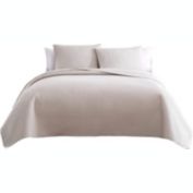 The Nesting Company Aspen 3 Piece Bedding Collection Embossed Quilt Coverlet Bedspread with 2 Pillow Shams Ultra Luxuriously Soft Lightweight and Comfortable Microfiber - Queen - Taupe