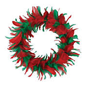 Beistle Winter/Christmas Party Decorative 8" Feather Wreath - 6 Pack