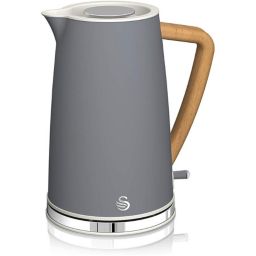 Swan - Nordic Collection Electric Kettle, 1.7 Liter Capacity, 1500 Watts, Matte Gray