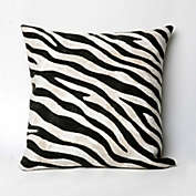 The Rug Department Liora Manne Visions I Zebra Indoor Outdoor Decorative Pillow Black