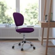 Flash Furniture Mid-Back Purple Mesh Task Chair with Chrome Base