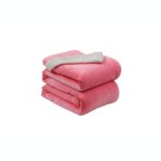 L'baiet Modern Indoor  Sherpa King Blanket 108"x90" 100% Polyester, Fluffy, Cozy, Plush, Microfiber, Warm Bedding Cover - Pink