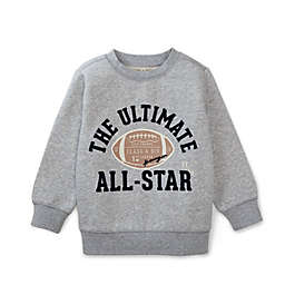 Hope & Henry Boys' All-Star Graphic Sweatshirt in Organic Cotton (Light Grey, 4)
