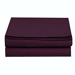 Elegant Comfort Flat Sheet 1500 Thread Count California King Size in Purple