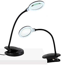LightView Flex 2-in-1 Battery Operated LED Floor and Table Lamp - 3 Diopter - Black