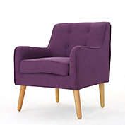 Contemporary Home Living 31" Purple and Beige Contemporary Tufted Back Armchair