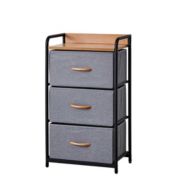 Monster Living Querencia Gray Finish 3-Drawer Chest of Drawers (18 in W. X 29 in H.)
