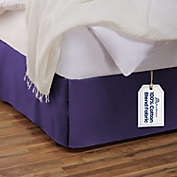 Details about   Bed Skirt With Split Corner Easy Fits Deep Elastics All  Sizes Navy Blue Solid 